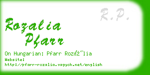 rozalia pfarr business card